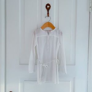 Bonpoint white beach coverup cotton dress
